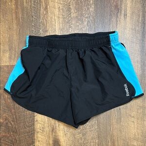 Reebok Women's Medium‎ Black and Blue Playdry Running Shorts
